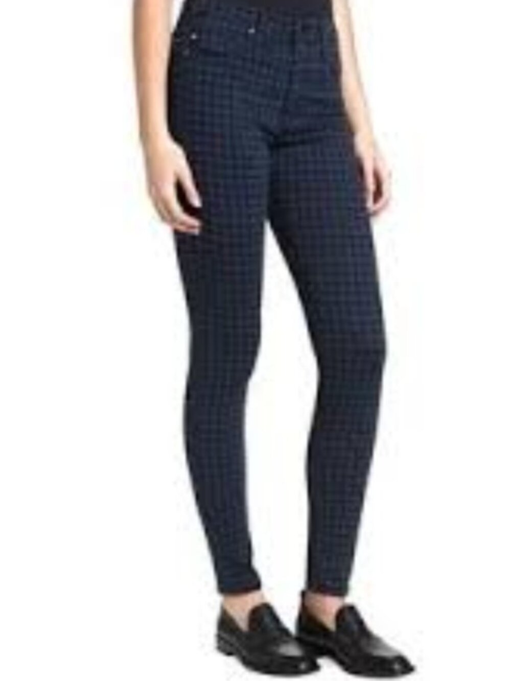 AG Adriano Goldschmied Farrah High-Rise Skinny Jeans – Navy Blue & Black Houndst